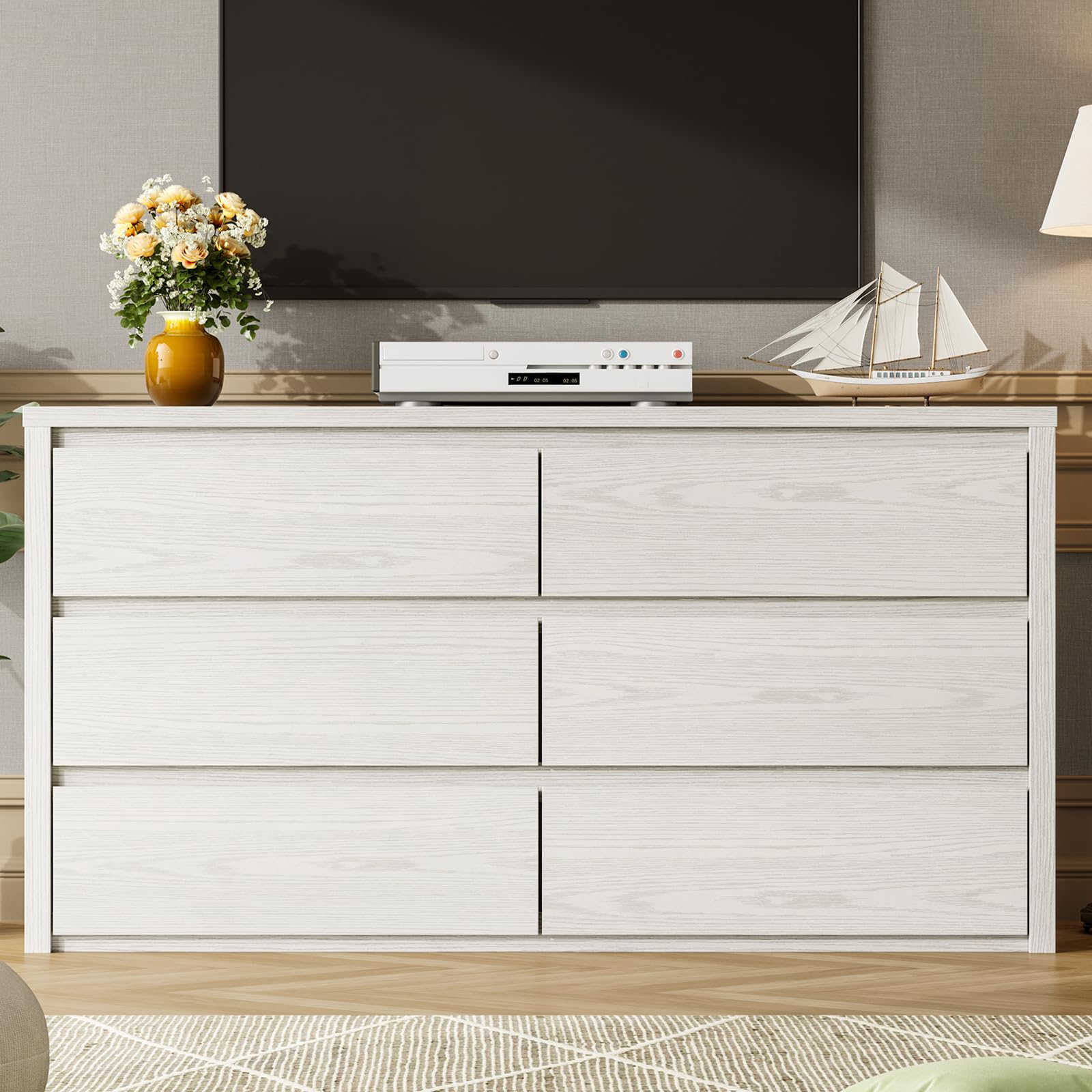 Modern 6 Drawer Dresser for Be - Bedroom Furniture ulasan dan harga