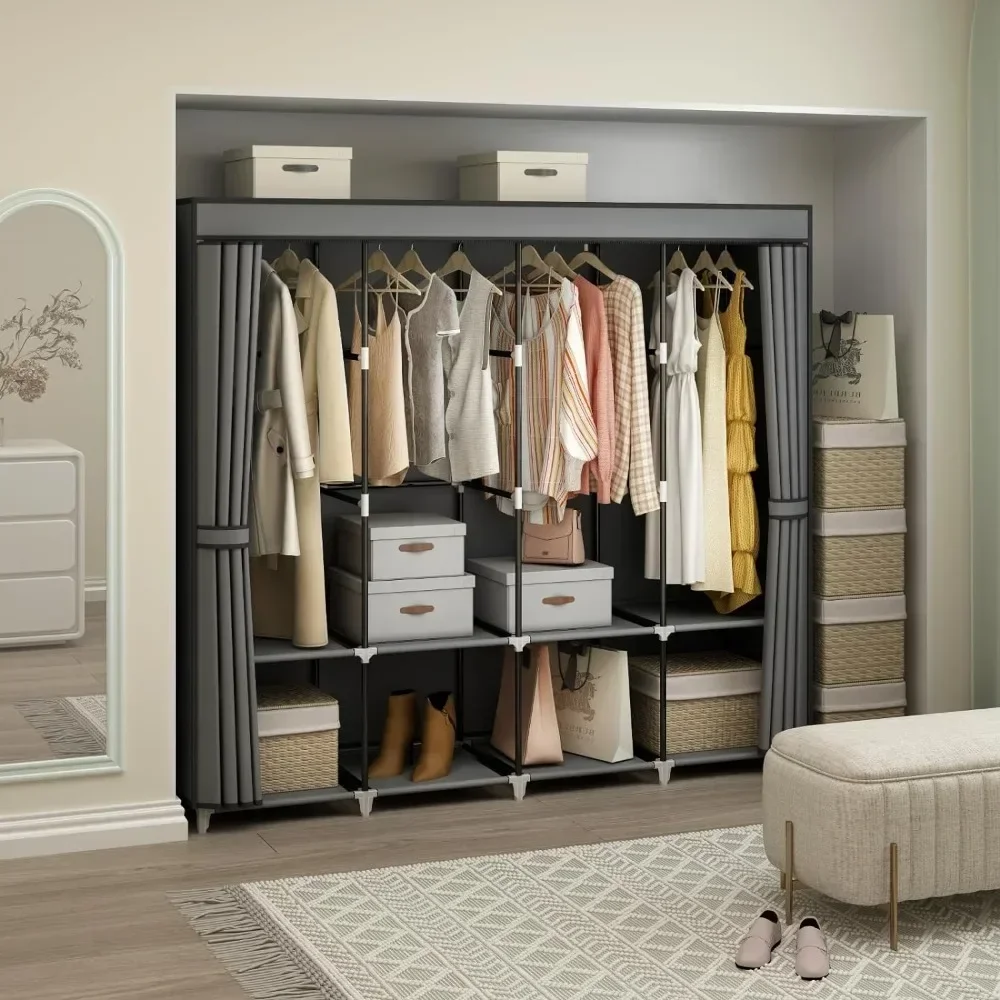 &67 Inch Portable Closet Wardr - Wardrobe Closet Portable Fabric Cover ulasan dan harga
