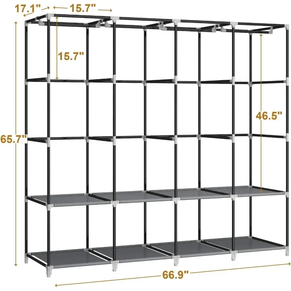 &67 Inch Portable Closet Wardr - Wardrobe Closet Portable Fabric Cover ulasan dan harga