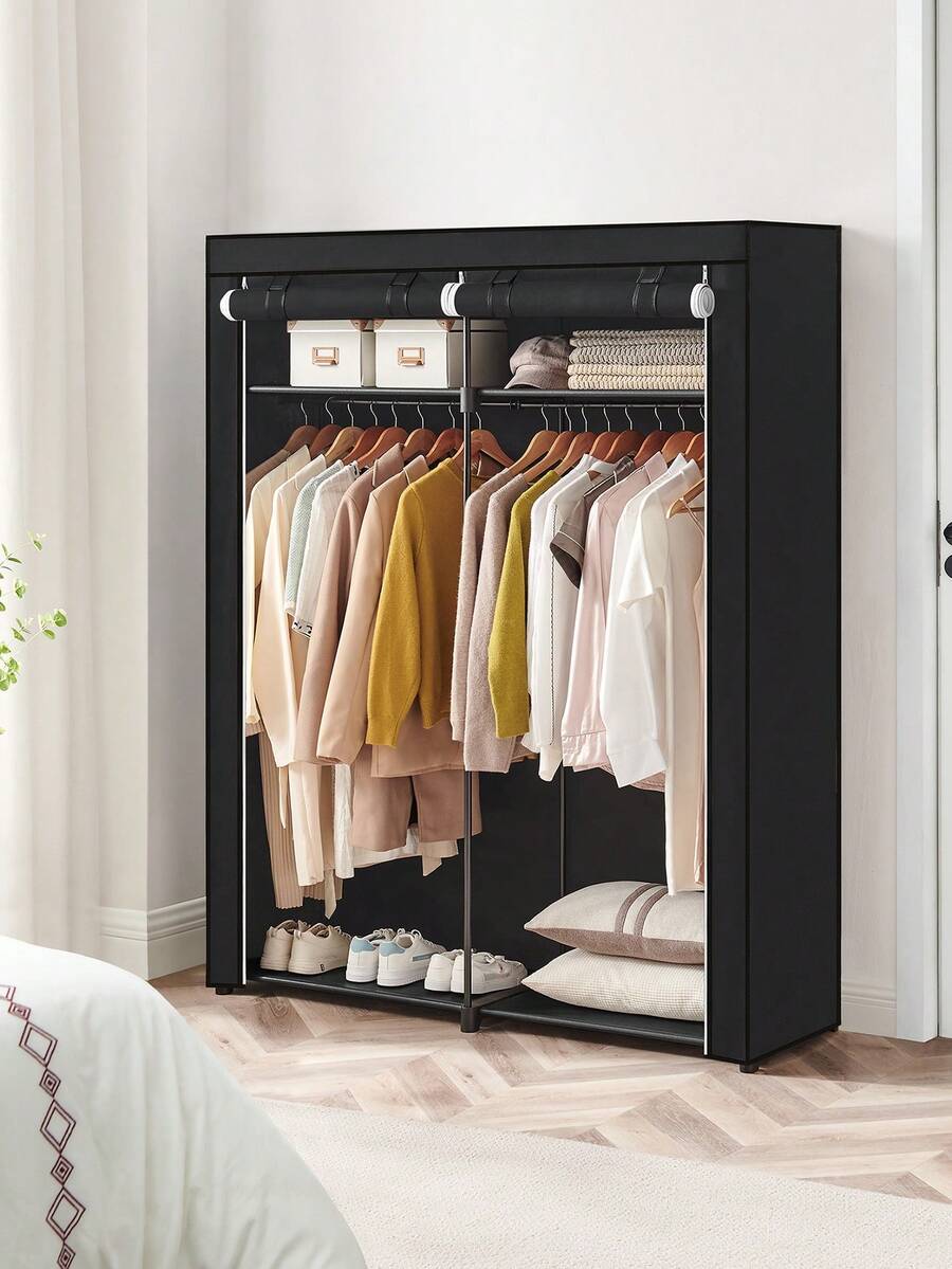 Closet Wardrobe, Portable Clos - Wardrobe Closet Portable Fabric Cover ulasan dan harga