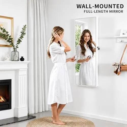 with Full Length Mirror, 6 Aut - Full Length Mirror Jewelry Armoire ulasan dan harga