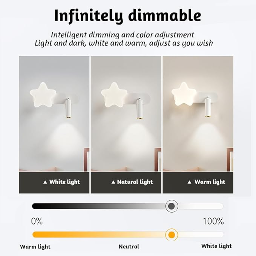 LED Dimmable Wall Lamp Childre - Floating Nightstand With Led Light ulasan dan harga