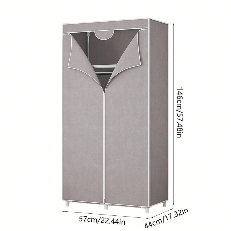 Red/Gray/Blue/Coffee Portable  - Wardrobe Closet Portable Fabric Cover ulasan dan harga