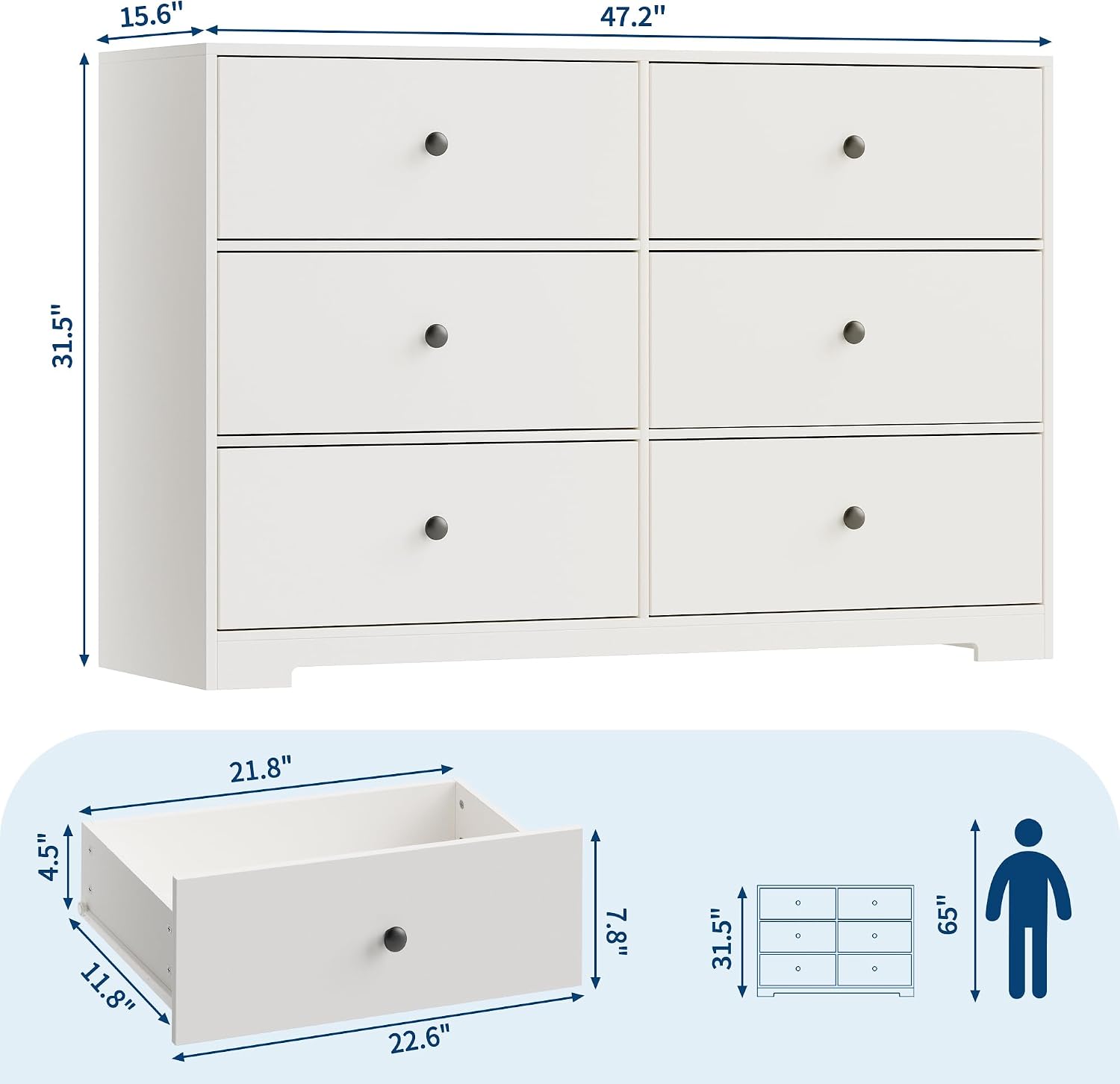 6 Drawer Dresser for Bedroom,  - Bedroom Furniture ulasan dan harga