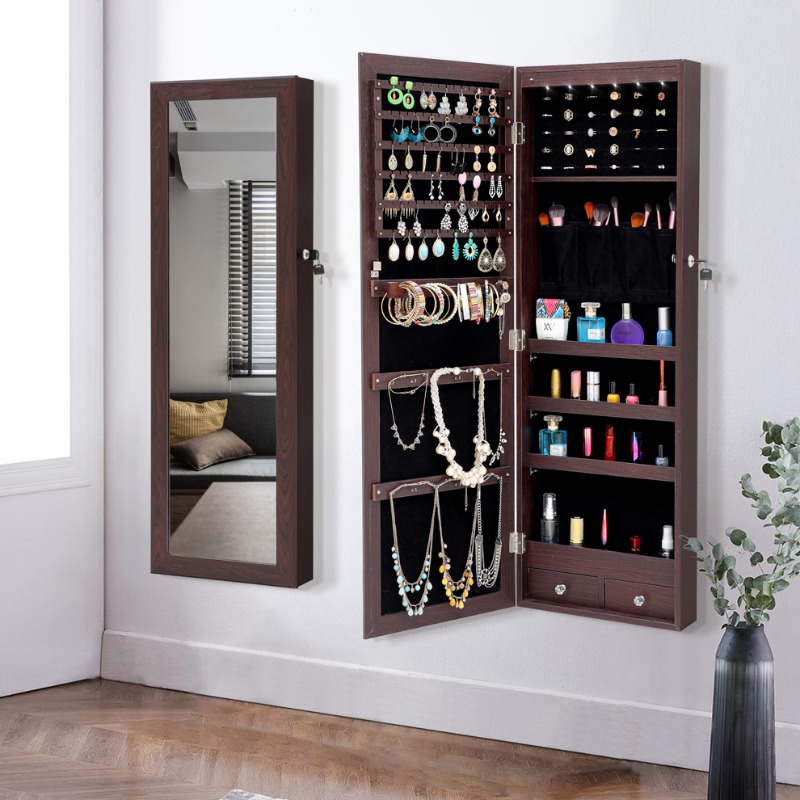Mirror full body dressing mirr - Full Length Mirror Jewelry Armoire ulasan dan harga