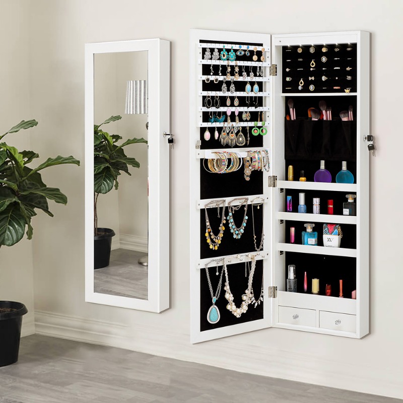 Mirror full body dressing mirr - Full Length Mirror Jewelry Armoire ulasan dan harga