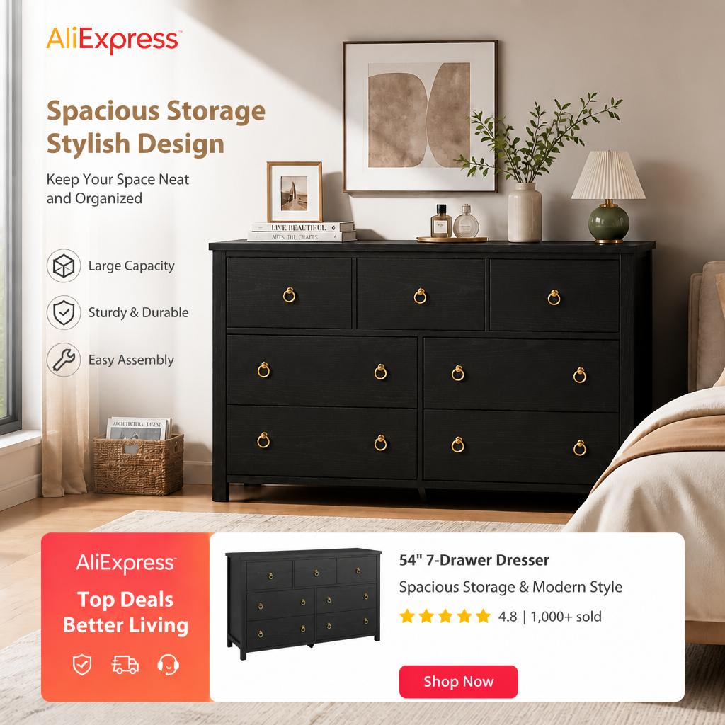 Garvee7 Drawer Dresser for Bed - Bedroom Furniture ulasan dan harga