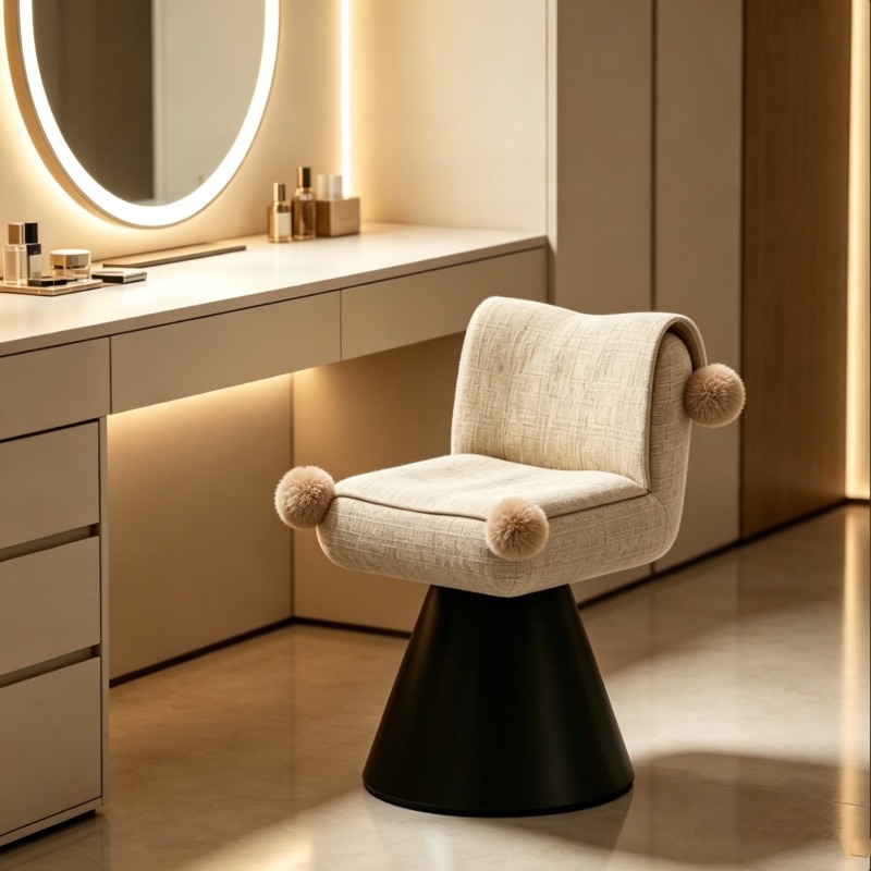 Modern Rotatable Vanity Chair  - Bedroom Furniture ulasan dan harga