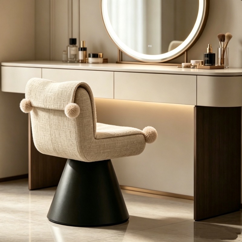Modern Rotatable Vanity Chair  - Bedroom Furniture ulasan dan harga