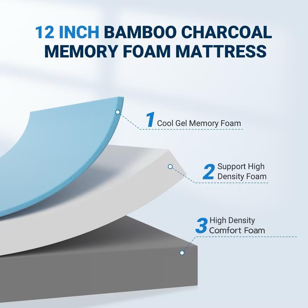 Queen Memory Foam Mattress 12  - Memory Foam Mattress In A Box Queen ulasan dan harga