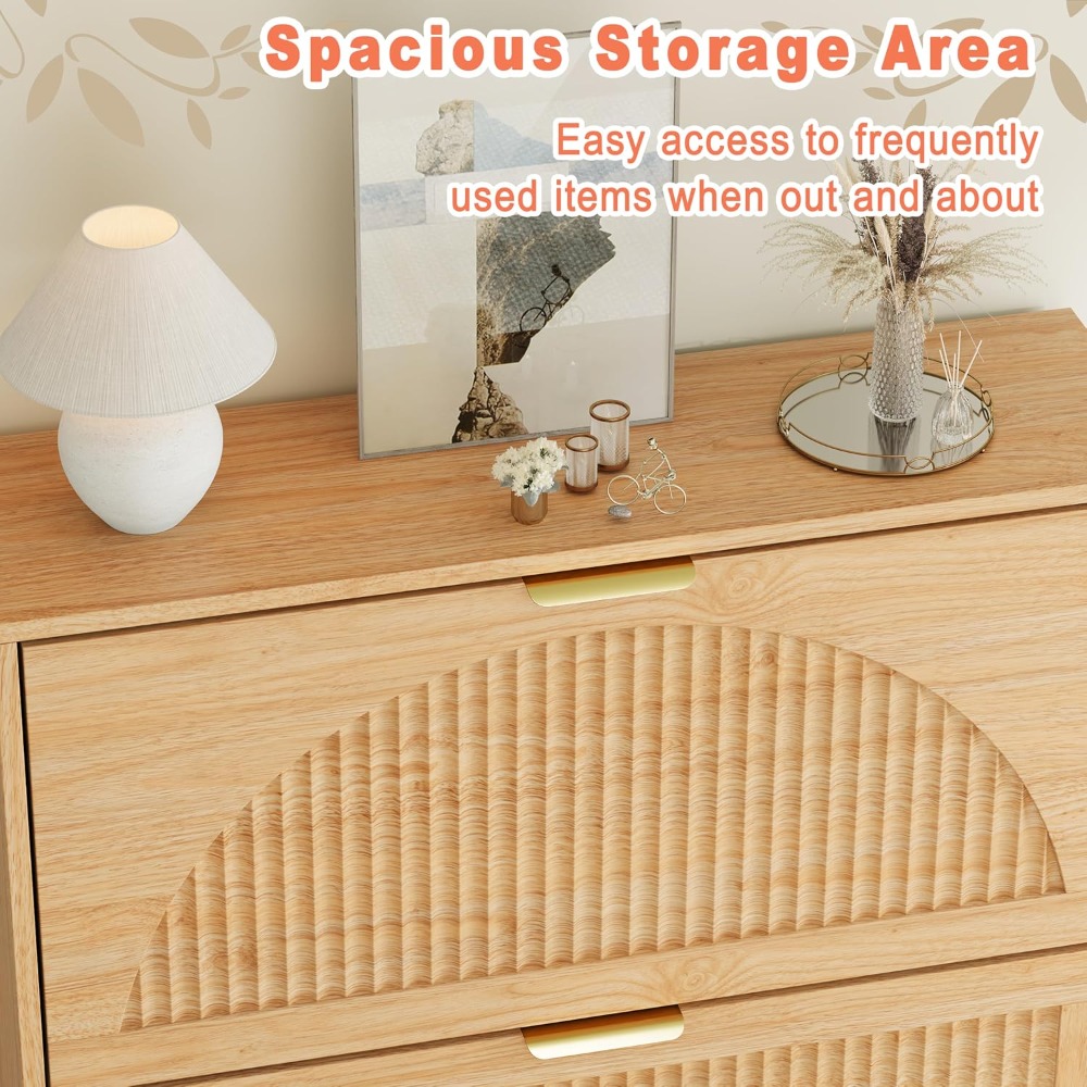 3 Flip Drawer Shoe Storage Cab - Shoe Rack Cabinet Narrow Entryway ulasan dan harga