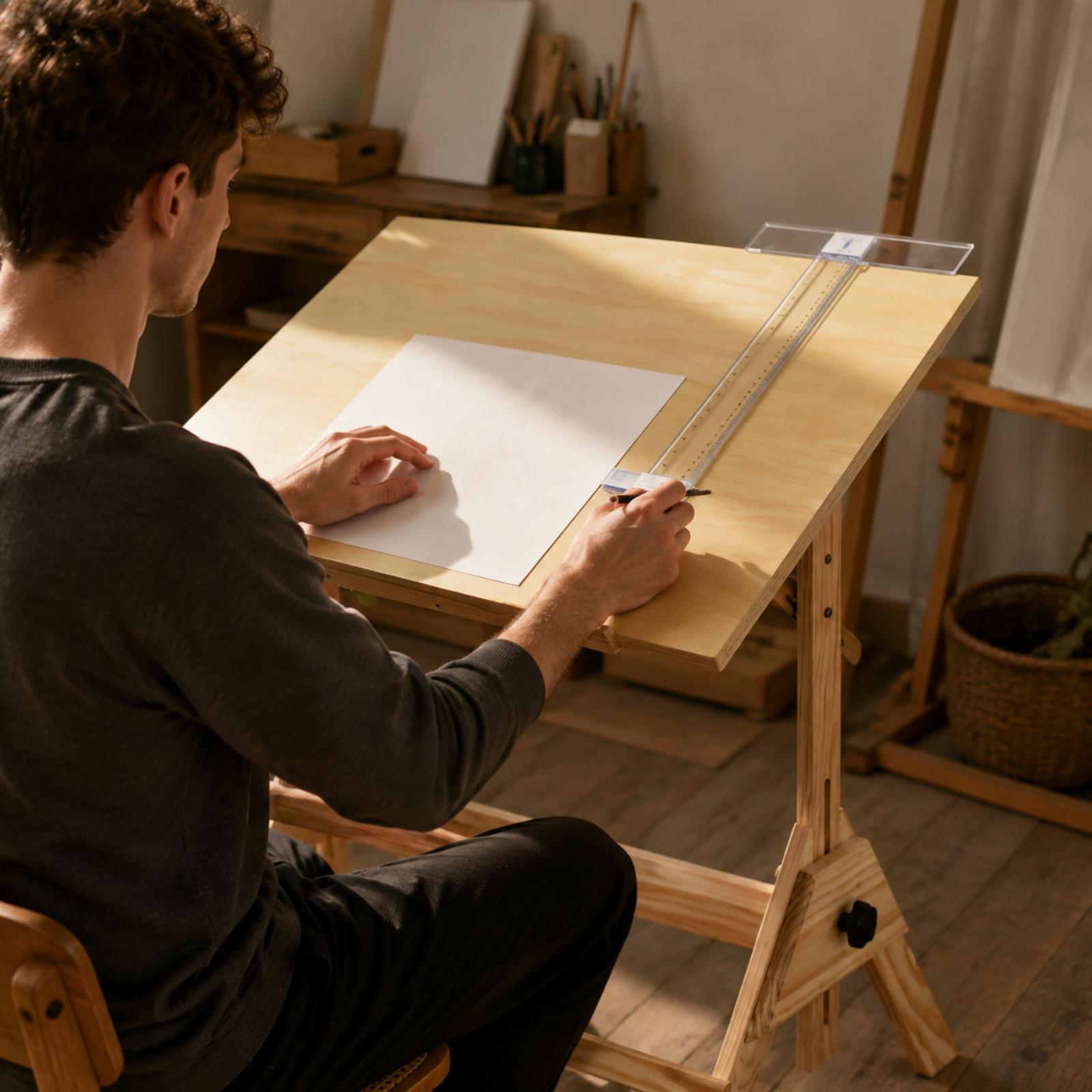 Wooden Drawing Table with Tilt - Tables ulasan dan harga