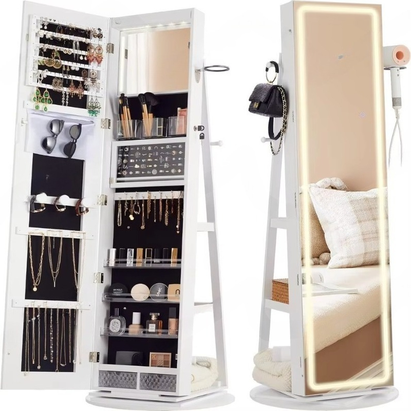 Standing Mirror Jewelry Cabine - Full Length Mirror Jewelry Armoire ulasan dan harga